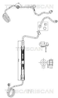 Гидравлический шланг, рулевое управление TRISCAN 8516 29081