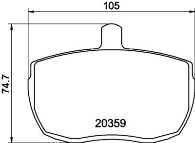 Комплект тормозных колодок, дисковый тормоз HELLA PAGID 8DB 355 006-361