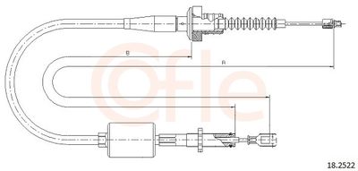 Трос, управление сцеплением COFLE 18.2522