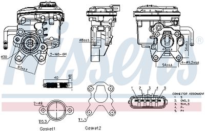 Клапан возврата ОГ NISSENS 98555