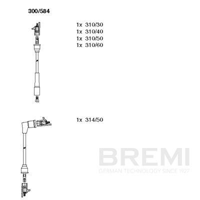 Augstsprieguma vadu komplekts BREMI 300/584