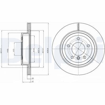 Тормозной диск DELPHI BG4223