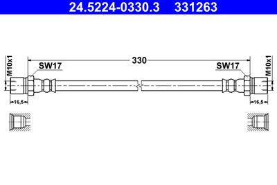 Тормозной шланг ATE 24522403303