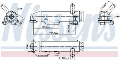 Радиатор, рециркуляция ОГ NISSENS 989430