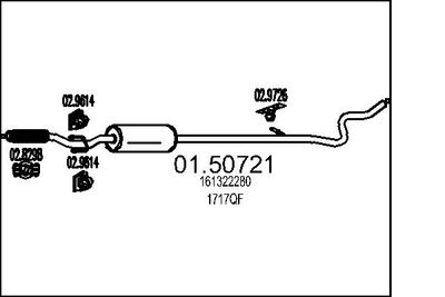Средний глушитель выхлопных газов MTS 01.50721