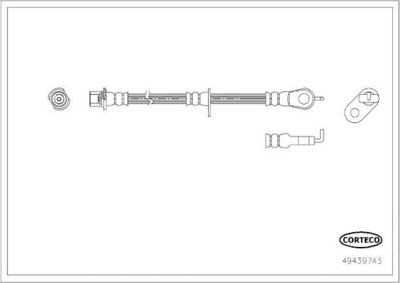 Bremžu šļūtene CORTECO 49439743