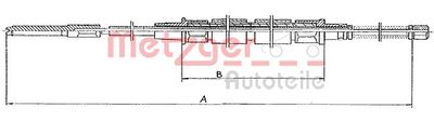 Тросик, cтояночный тормоз METZGER 11.704