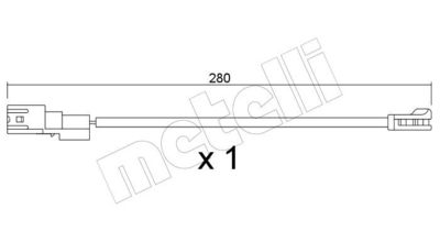 Indikators, Bremžu uzliku nodilums METELLI SU.423