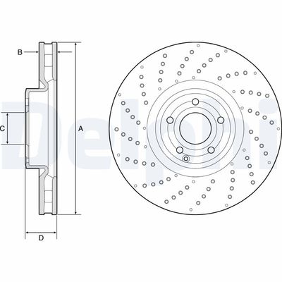 Тормозной диск DELPHI BG9215C