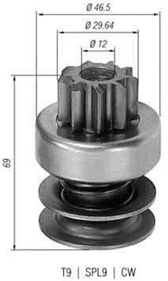 Ведущая шестерня, стартер MAGNETI MARELLI 940113020135