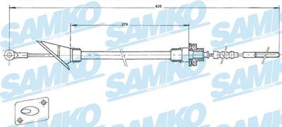 Трос, управление сцеплением SAMKO C0245C