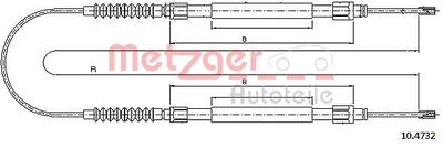 Тросик, cтояночный тормоз METZGER 10.4732