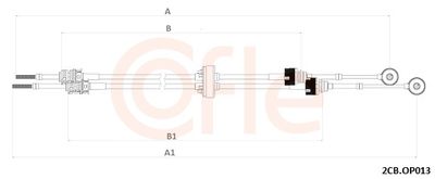 Трос, механическая коробка передач COFLE 92.2CB.OP013
