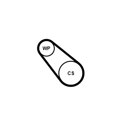 Ūdenssūknis + ķīļrievu siksnas komplekts CONTINENTAL CTAM 3PK576 ELAST WP2