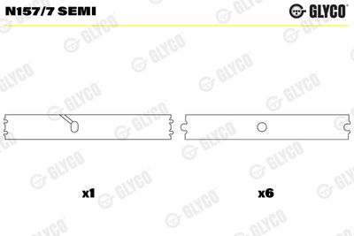 Подшипник распредвала GLYCO N157/7 SEMI