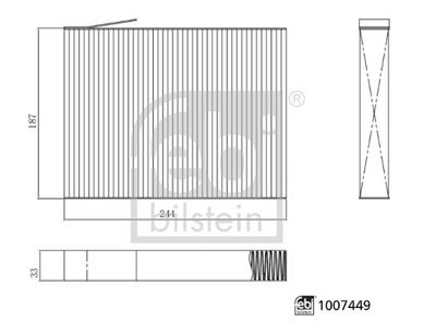 Filtrs, Salona telpas gaiss FEBI BILSTEIN 1007449