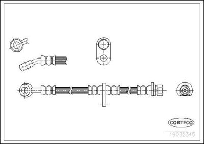 Тормозной шланг CORTECO 19032345