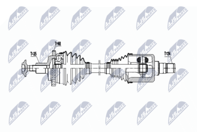 Приводной вал NTY NPW-ME-074