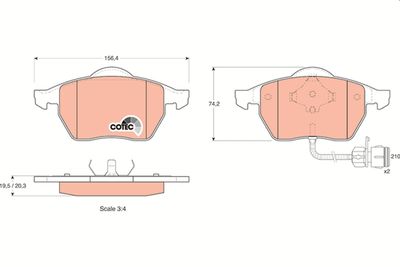 Комплект тормозных колодок, дисковый тормоз TRW GDB1049