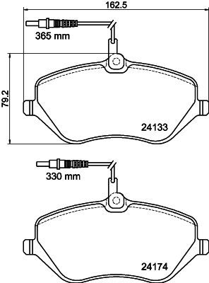 HELLA PAGID 8DB355011491 Bremžu uzliku kompl