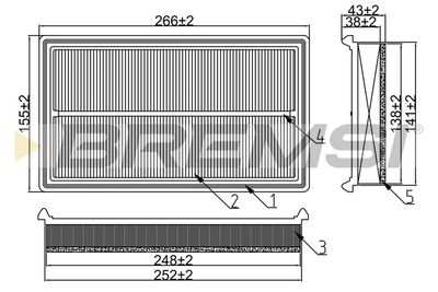 Воздушный фильтр BREMSI FA1112