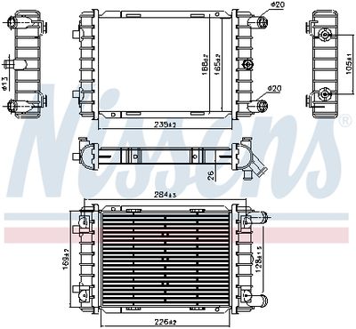 Radiators, Motora dzesēšanas sistēma NISSENS 607112