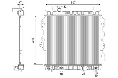 Радиатор, охлаждение двигателя VALEO 701340