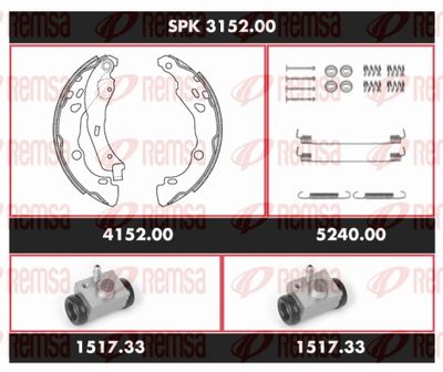 Bremžu komplekts, Trumuļu bremzes REMSA SPK 3152.00