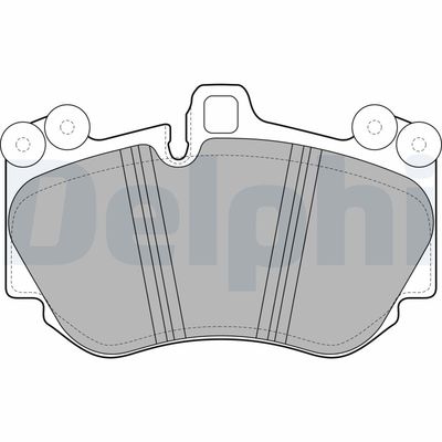 Комплект тормозных колодок, дисковый тормоз DELPHI LP2116