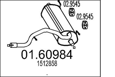 Глушитель выхлопных газов конечный MTS 01.60984