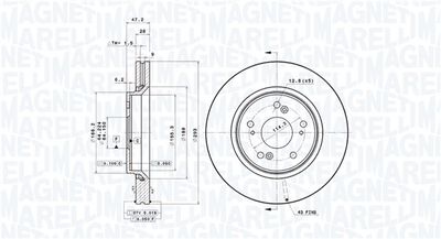 Тормозной диск MAGNETI MARELLI 360406079101