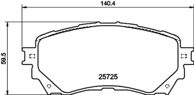 HELLA PAGID 8DB355020901 Bremžu uzliku kompl