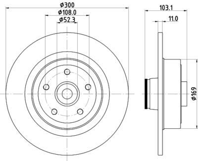 Bremžu diski HELLA PAGID 8DD 355 123-361