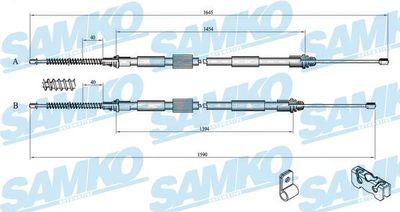 Тросик, cтояночный тормоз SAMKO C0259B