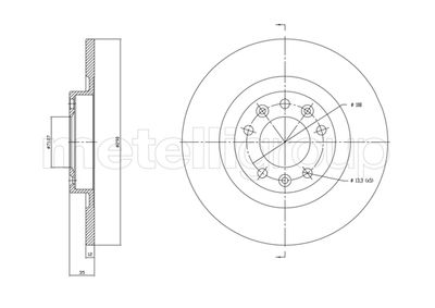 Тормозной диск METELLI 23-1760C