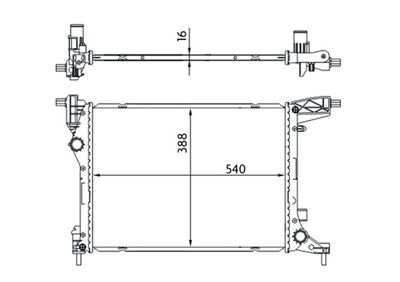 Radiators, Motora dzesēšanas sistēma MAHLE CR 1663 000S
