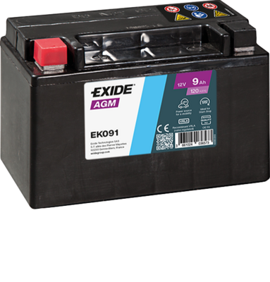 Стартерная аккумуляторная батарея EXIDE EK091