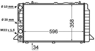 Radiators, Motora dzesēšanas sistēma MAHLE CR 396 000S