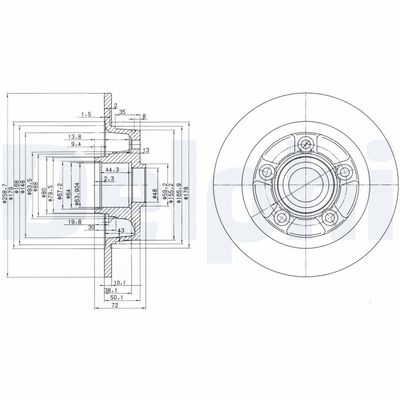 Тормозной диск DELPHI BG3086