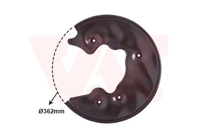 Dubļu sargs, Bremžu disks VAN WEZEL 0327374