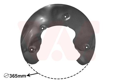 Dubļu sargs, Bremžu disks VAN WEZEL 0327372
