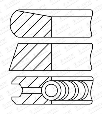 Комплект поршневых колец GOETZE ENGINE 08-450600-00