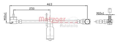 Bremžu šļūtene METZGER 4112540