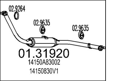 Предглушитель выхлопных газов MTS 01.31920