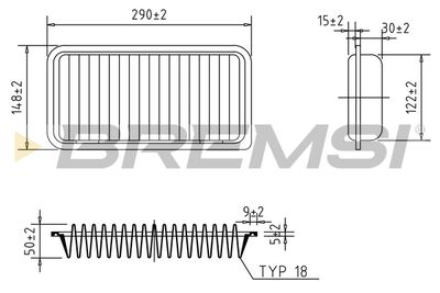 Воздушный фильтр BREMSI FA1272