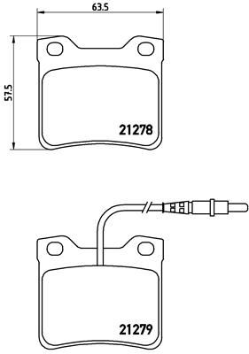 Bremžu uzliku kompl., Disku bremzes BREMBO P 61 038