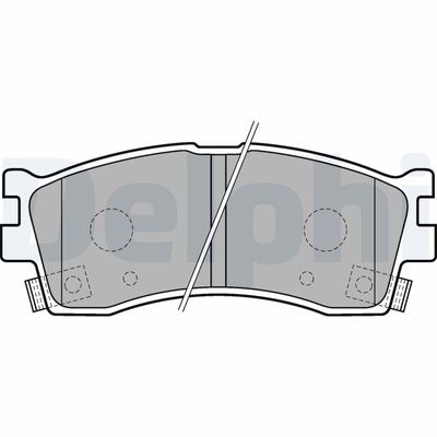 Комплект тормозных колодок, дисковый тормоз DELPHI LP1702