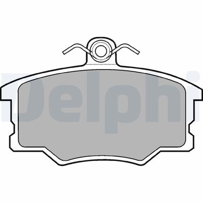 Комплект тормозных колодок, дисковый тормоз DELPHI LP453