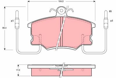 Комплект тормозных колодок, дисковый тормоз TRW GDB464