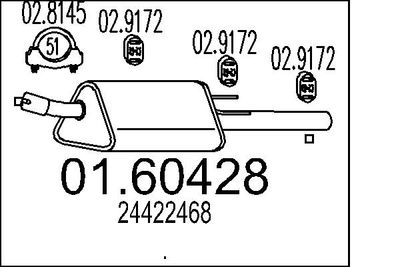 Глушитель выхлопных газов конечный MTS 01.60428